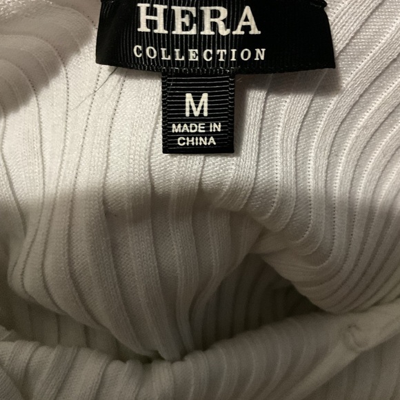 Hera collection White Ribbed Women's Top - Picture 4 of 7
